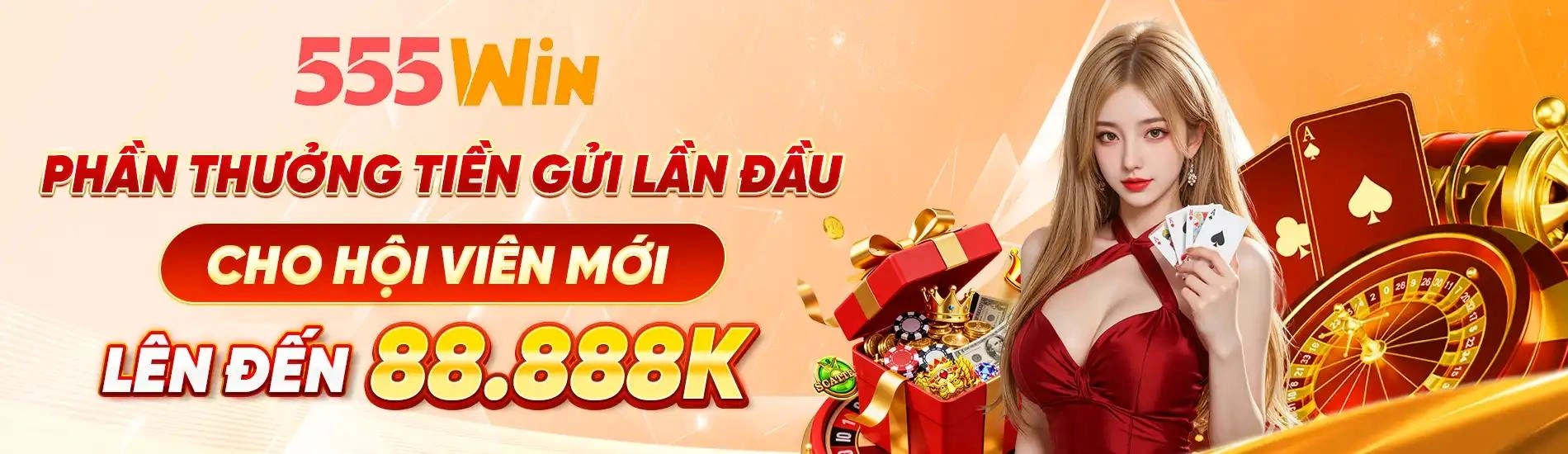 Banner 555Win về thể thao, game bài và nội dung tham khảo